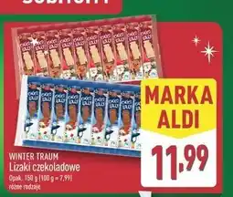 ALDI Lizaki z czekolady mlecznej Wintertraum oferta