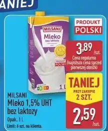 ALDI Mleko bez laktozy 1.5% Milsani oferta