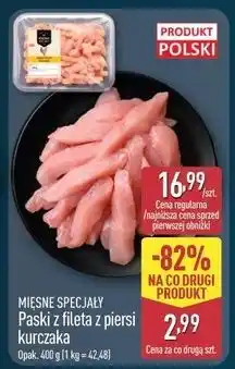 ALDI Paski z fileta piersi kurczaka Mięsne Specjały Zawsze Świeże (Aldi) oferta