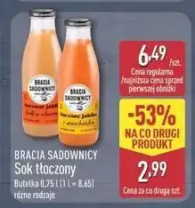 ALDI Sok tłoczony jabłkowy słodkie odmiany Bracia Sadownicy oferta