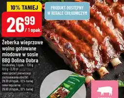 Polomarket Żeberka wieprzowe wolno gotowane miodowe w sosie BBQ Dolina Dobra oferta