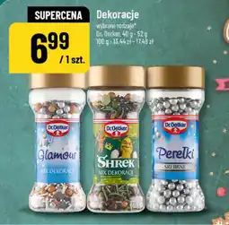 Polomarket Dekoracje Dr. Oetker, 40 g - 52 g (Glamour, Shrek, Perełki srebrne) oferta