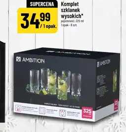 Polomarket Komplet szklanek wysokich Ambition 325 ml, 6 szt oferta