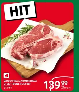 Selgros Wołowina marmurkowa stek t-bone rostbef oferta