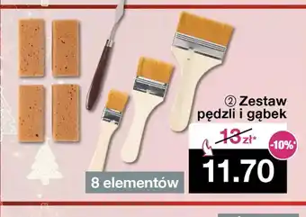 Zestaw pędzli i gąbek