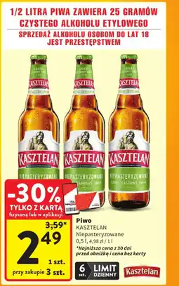 Intermarche Piwo kasztelan niepasteryzowane oferta