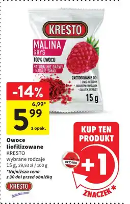 Intermarche Owoce liofilizowane kresto oferta