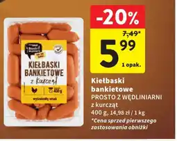 Intermarche Kiełbaski bankietowe prosto z wędliniarni z kurcząt oferta