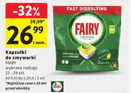 Intermarche Kapsułki do zmywarki fairy oferta
