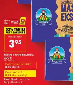 Biedronka Masło ekstra łowickie oferta