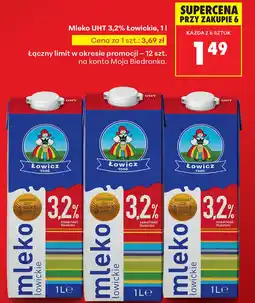 Biedronka Mleko UHT 3,2% łowickie oferta
