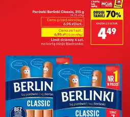 Biedronka Parówki Berlinki Classic oferta