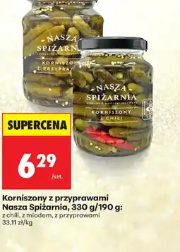 Biedronka Korniszony z przyprawami Nasza Spiżarnia oferta