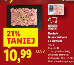 Lidl Mięso mielone z karkówki Lidl oferta