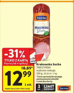 Intermarche Kiełbasa Krakowska Sucha Tarczyński TARCZYŃSKI oferta