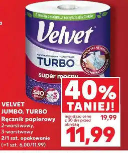 Kaufland Velvet JUMBO, TURBO Ręcznik papierowy oferta