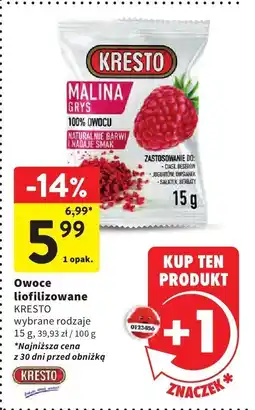 Intermarche Owoce liofilizowane KRESTO Malina oferta