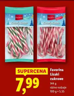 Lidl Lizaki cukrowe różne rodzaje Favorina oferta