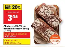 Biedronka Chleb żytni 100% bez dodatku drożdży Biedronka oferta