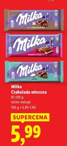 Lidl Czekolada mleczna Milka oferta