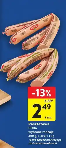 Intermarche Pasztetowa DUDA wybrane rodzaje oferta