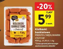 Intermarche Kiełbaski bankietowe z kurczą PROSTO Z WĘDLINIARNI oferta