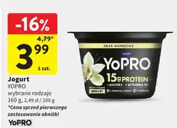 Intermarche Jogurt YOPRO wybrane rodzaje oferta