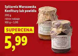 Lidl Konfitury różne rodzaje Spiżarnia Warszawska oferta