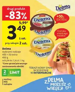 Intermarche Margaryna Delma wybrane rodzaje 450 g + 50 extra oferta