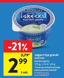 Intermarche Jogurt typ grecki BAKOMA bardzo gęsty oferta