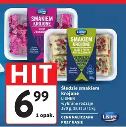 Intermarche Śledzie smakiem krojone LISNER wybrane rodzaje oferta