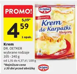 Intermarche Krem DR. OETKER wybrane rodzaje 105-240g oferta