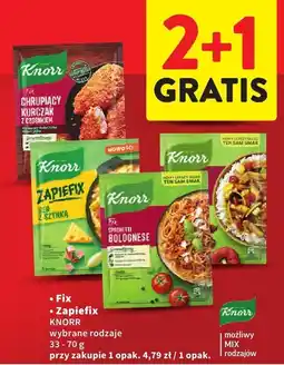 Intermarche Fix KNORR wybrane rodzaje 33-70g oferta