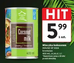 Intermarche Mleczko kokosowe HOUSE OF ASIA kremowe 400ml oferta