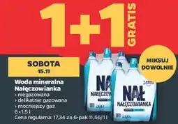 Netto Woda mineralna Nałęczowianka niegazowana delikatnie gazowana mocniejszy gaz 6 × 1,5 l oferta