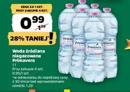 Netto Woda źródlana niegazowana Primavera 1 l oferta