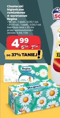 Netto Chusteczki higieniczne rumiankowe 4-warstwowe Regina oferta
