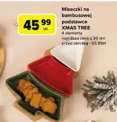 Carrefour Miseczki na bambusowej podstawce xmas tree oferta