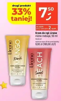 Dealz Krem do rąk peach Lirene Body & Mind oferta