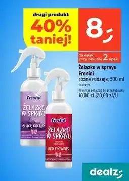 Dealz Żelazko w sprayu black orchid Fresini oferta