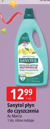 E.Leclerc Płyn do mycia dezynfekuje podłogi i inne powierzchnie cytrynowy Sanytol oferta