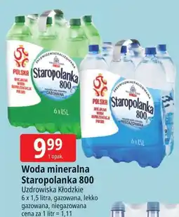 E.Leclerc Woda lekki gaz Staropolanka 800 oferta