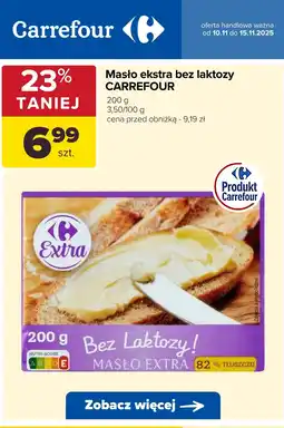 Carrefour Masło ekstra bez laktozy Carrefour oferta