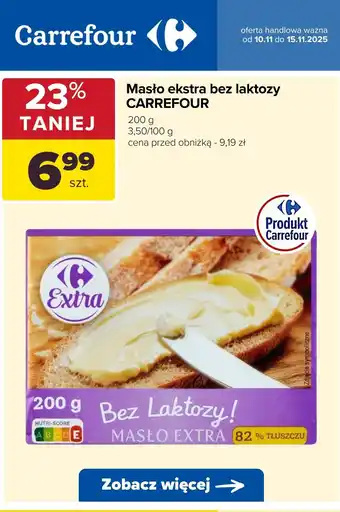 Masło ekstra bez laktozy Carrefour