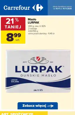 Carrefour Masło Lurpak lekko solone oferta