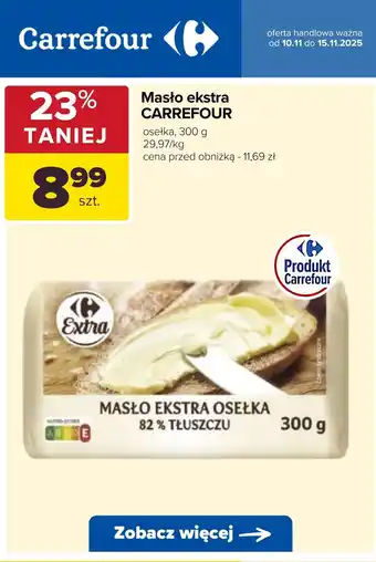 Masło ekstra osełka Carrefour