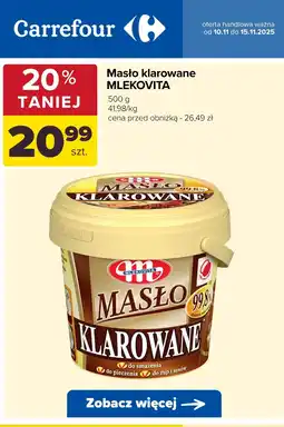 Carrefour Masło klarowane Mlekovita oferta