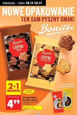 Biedronka Ciastka listki maślane Bonitki oferta