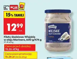 Biedronka Filety śledziowe Wiejskie w oleju Marinero oferta