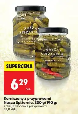 Biedronka Korniszony z przyprawami Nasza Spiżarnia, 330 g/190 g oferta